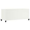vidaXL TV Cabinet White Cold-rolled steel Medium Rollable TV Cabinet
