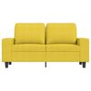 vidaXL 2-seater Sofa Light yellow 100% Polyester Fabric 2-seater