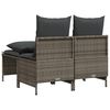 vidaXL Garden Sofa Set Grey PE rattan Standard Modular Garden Sofa Set