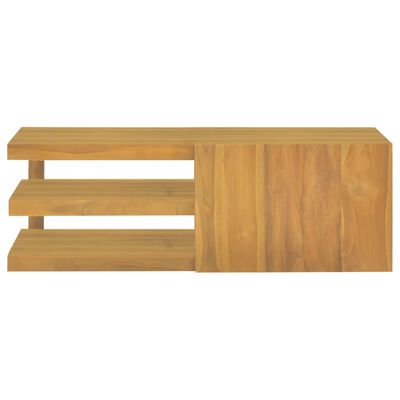 vidaXL Wall-mounted Bathroom Cabinet 35.4"x15.7"x11.8" Solid Wood Teak