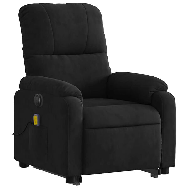 vidaXL Electric Stand Up Massage Recliner Chair Black