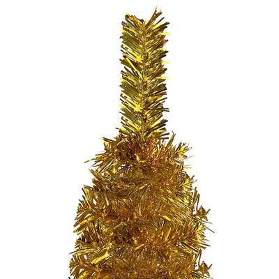 vidaXL Slim Christmas Tree Gold 47.2"