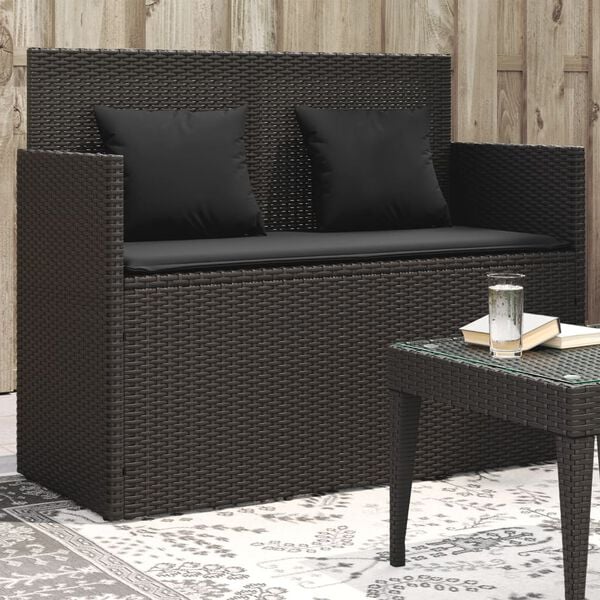 vidaXL Garden Bench Black
