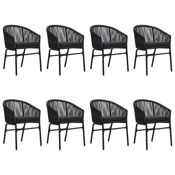 vidaXL Garden Dining Set Black