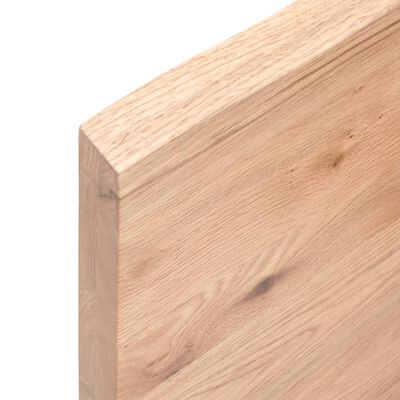 vidaXL Table Top Light Brown 78.7"x19.7"x(0.8"-1.6") Treated Solid Wood Live Edge