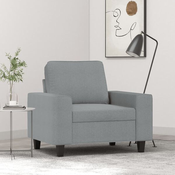 vidaXL Sofa Chair Light Grey Fabric (100% polyester), metal, textilene