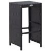 vidaXL Garden Bar Set Black