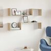 vidaXL Wall Shelf Set of 2 Sonoma Oak Engineered wood