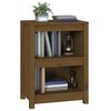 vidaXL Book Cabinet Honey Brown Solid Pine Wood Medium Book Cabinet