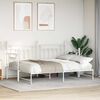 vidaXL Daybed Frame with Headboard White 29.5" x 74.8" Steel