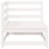 vidaXL Garden Lounge Set White Solid Pinewood Small Modular