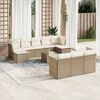 vidaXL Garden Sofa Set Beige