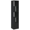 vidaXL Bookcase Black Engineered wood Tall Bookcase Rectangular