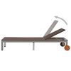 vidaXL Sunlounger Brown Polyethylene rattan, powder-coated steel