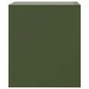 vidaXL Bedside Cabinet Set of 2 Green Steel Medium Durable