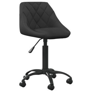 vidaXL Office Chair Black Velvet (100% polyester), black powder-coated steel