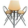 vidaXL Dining Table And Chair Light Brown MDF Small Foldable