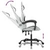 vidaXL Gaming Chair White and Black Faux Leather