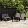vidaXL Garden Lounge Set Grey Plastic Normal Seats 4 Garden Lounge Set