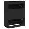 vidaXL Shoe Cabinet Black Engineered wood Tall Shoe Cabinet