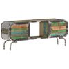 vidaXL TV Cabinet Multicolor Solid Reclaimed Wood, Iron Medium