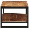 vidaXL Coffee Table Brown, Black Solid acacia wood, Iron