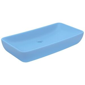 vidaXL Luxury Basin Rectangular Matt Light Blue 28.0x15.0" Ceramic