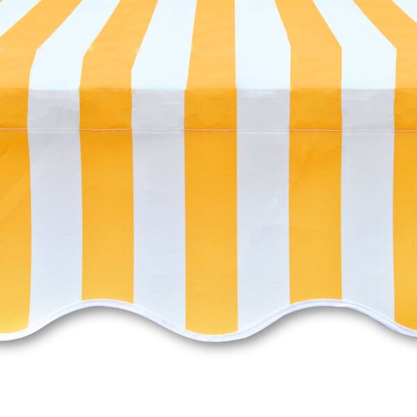vidaXL Awning Orange and white Polyester with PU coating 14.8ft x 9.8ft