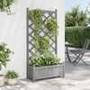 vidaXL Planter Grey Solid fir wood Medium Planters Planter