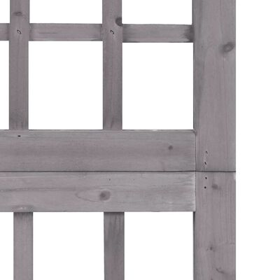 vidaXL 5-Panel Room Divider/Trellis Solid Fir Wood Gray 79.3"x70.9"