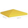 vidaXL Gazebo Top Cover 2.95 oz/ft² 9.8x9.8' Yellow