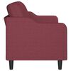 vidaXL 3-seater Sofa Wine red Fabric (100% polyester), metal, textilene