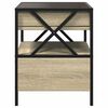 vidaXL Coffee Table Sonoma oak Engineered wood, glass, metal Medium