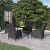 vidaXL Garden Dining Set Dark Gray