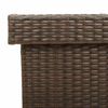 vidaXL Patio Storage Box with Wheels Brown 63.0x21.7x29.5" Poly Rattan
