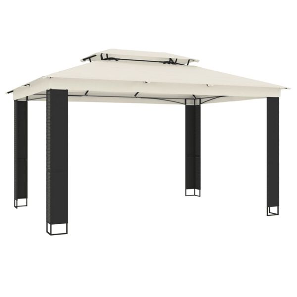 vidaXL Gazebo Cream, Anthracite, Black
