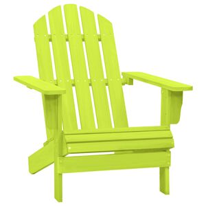 vidaXL Garden Chair Green Solid Fir Wood Large Ergonomic