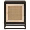 vidaXL Bedside Cabinet Black Solid mango wood and iron Standard