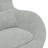 vidaXL Egg Chair Light Grey 24.80 x 28.74 x 35.43 in Velvet