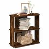 vidaXL Bookcase Smoked Oak Engineered Wood Small Bookcase Rectangular