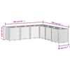 vidaXL Garden Planter White 63"x63"x20.9" PP