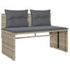 vidaXL 4 Piece Patio Sofa Set with Cushions Light Grey Poly Rattan