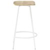 vidaXL Bar Stool Set of 2 Bleached wood, White