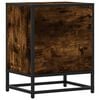 vidaXL Bedside Cabinet Smoked oak Engineered wood, metal 15.7x12.2x19.7 in