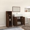 vidaXL Bathroom Furniture Set Brown Oak Engineered Wood Compact