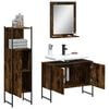 vidaXL Bathroom Cabinet Set Smoked oak