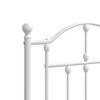 vidaXL Bed Frame White Powder-coated steel Double Bed Frame