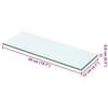 vidaXL Glass Panel Set of 2 Clear Toughened Glass 19.7 x 4.7 in
