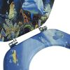 vidaXL WC Toilet Seat MDF Lid Dolphins