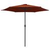 vidaXL Garden Parasol Terracotta Polyester, Aluminum Large Collapsible